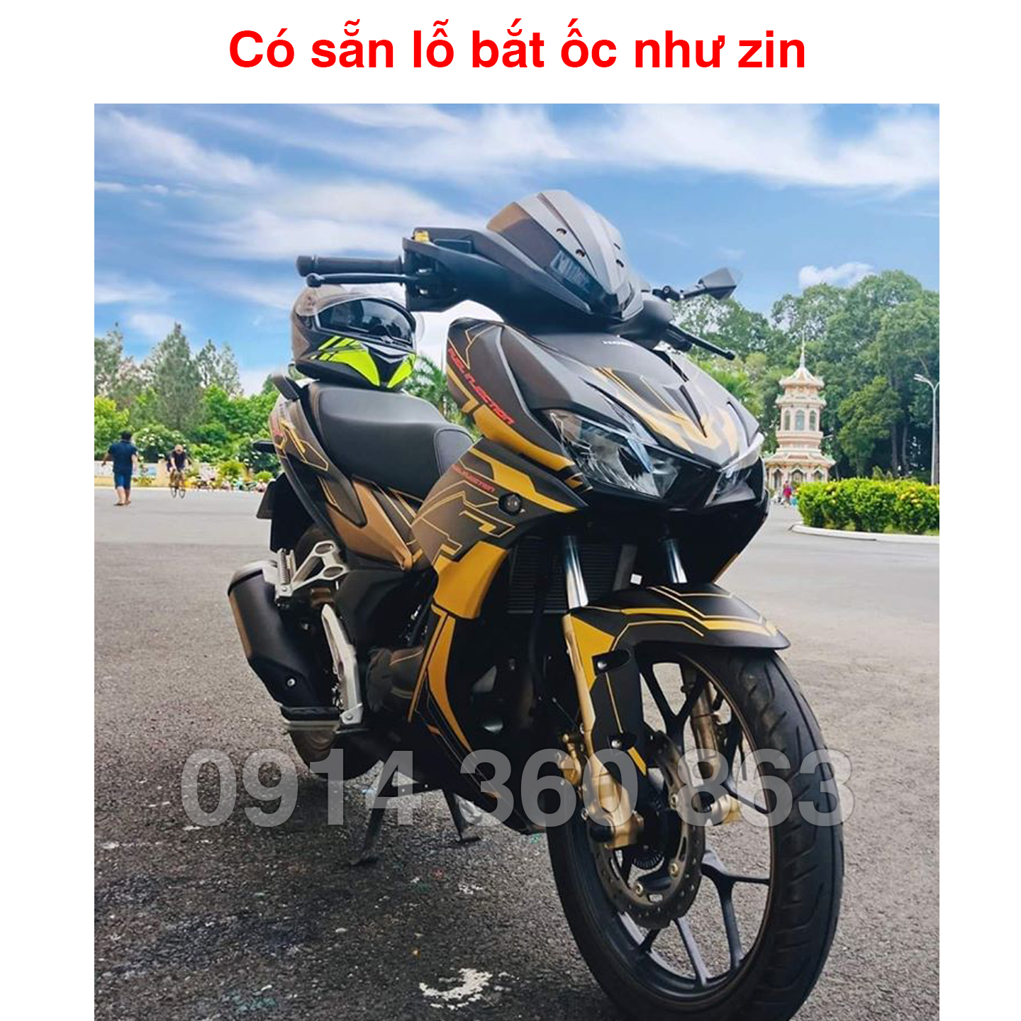 Mão chắn gió Winner X Kiểu Vario Lớn (Có lỗ bắt ốc)