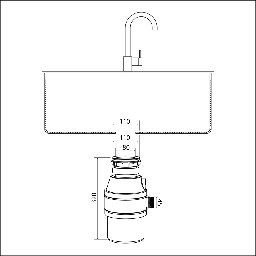 Máy Hủy Rác Nhà Bếp GT-450