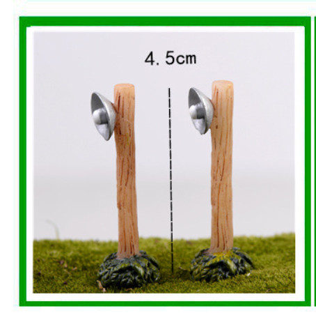 [HCM]Mô hình đèn đường kiểu nông thôn dễ thương trang trí tiểu cảnh thủy sinh terrarium chậu cây cảnh sen đá bánh kem xương rồng