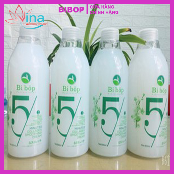 Cặp Uốn Xoăn Lạnh Bibop collagen 800ml (số 1 và số 2)