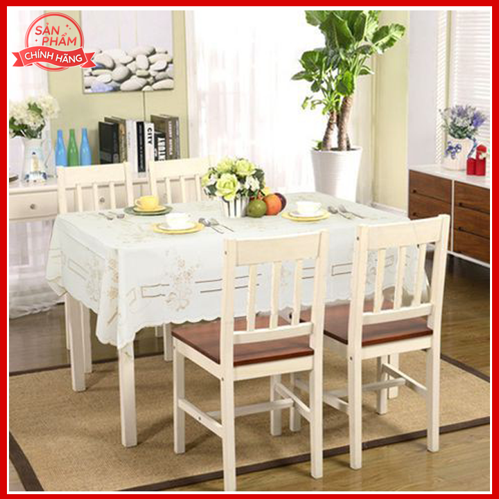 Khăn trải bàn Towa Nhật Bản hình chữ nhật 140x200cm nhựa PVC không thấm nước hàng cao cấp