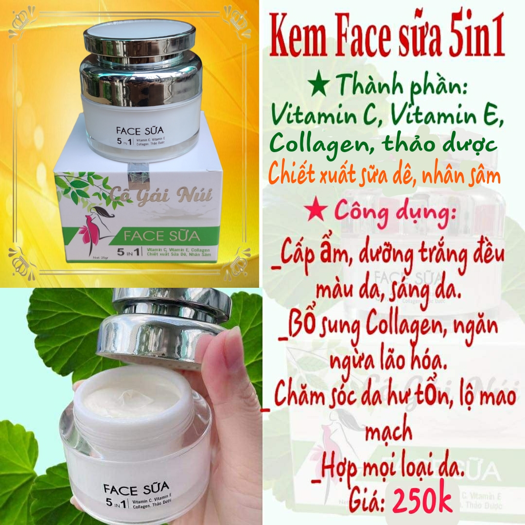 serum + kem Face cô gái núi
