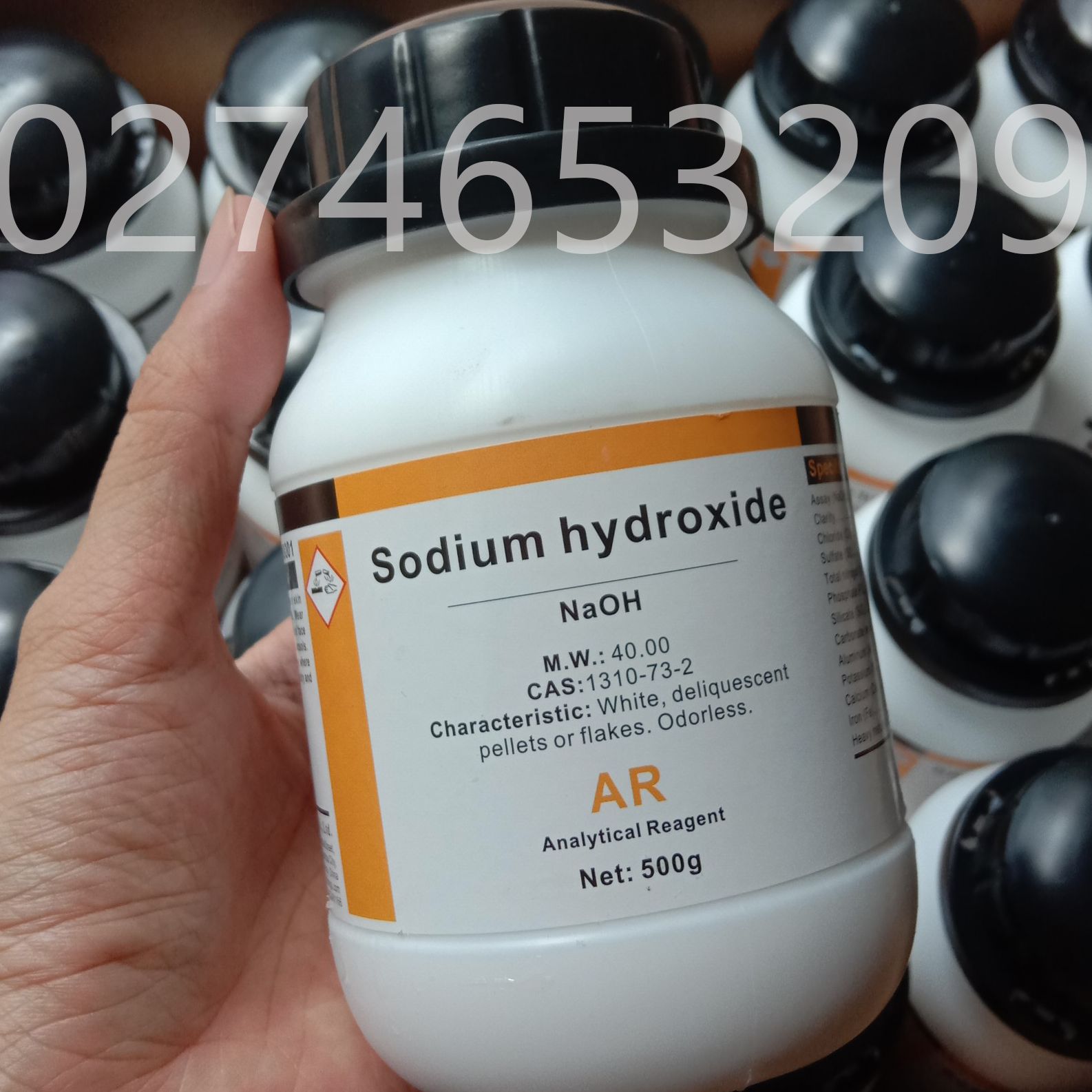 500g naoh tinh khiết dạng hạt - dùng làm xà phòng handmade- trong phòng thí nghiệm