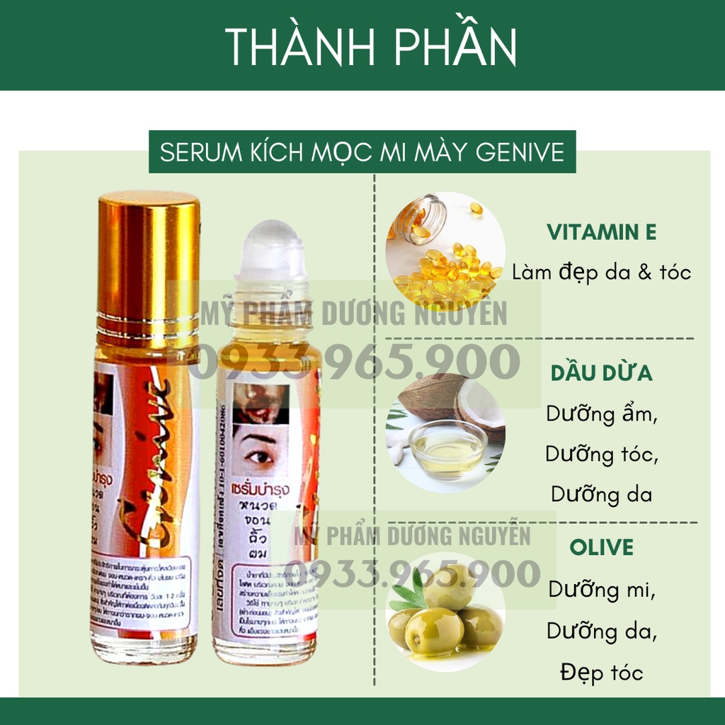 Serum Mọc Dày Mi, Lông Mày, Râu Genive