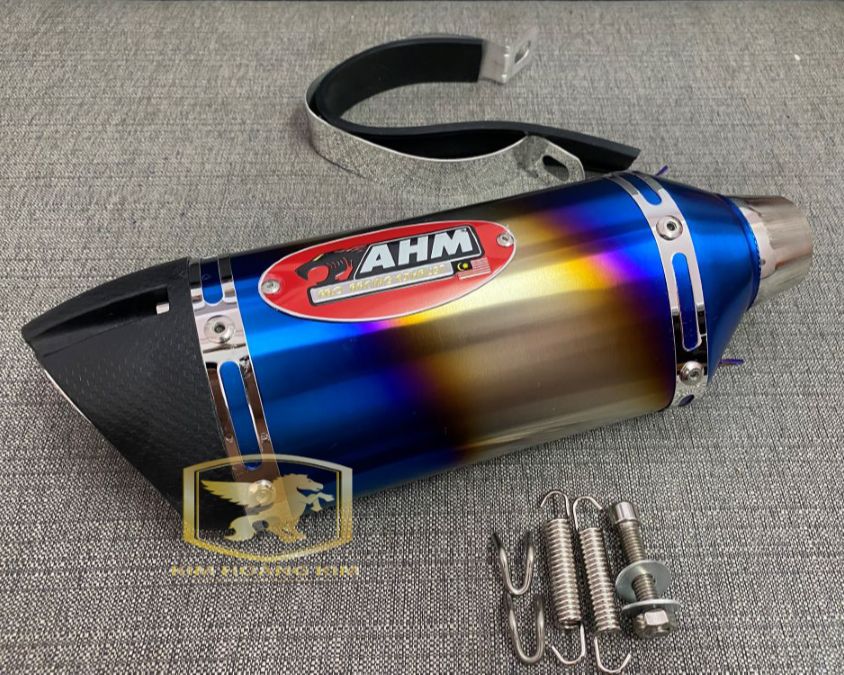 Lon pô tăng AHM M3 titan 1.1 TẶNG kèm Tiêu Nhôm CNC theo Pô