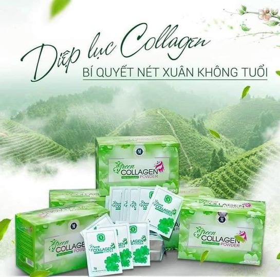 DIỆP LỤC COLLAGEN  CAM KẾT CHÍNH HÃNG 100%  hộp 30 gói