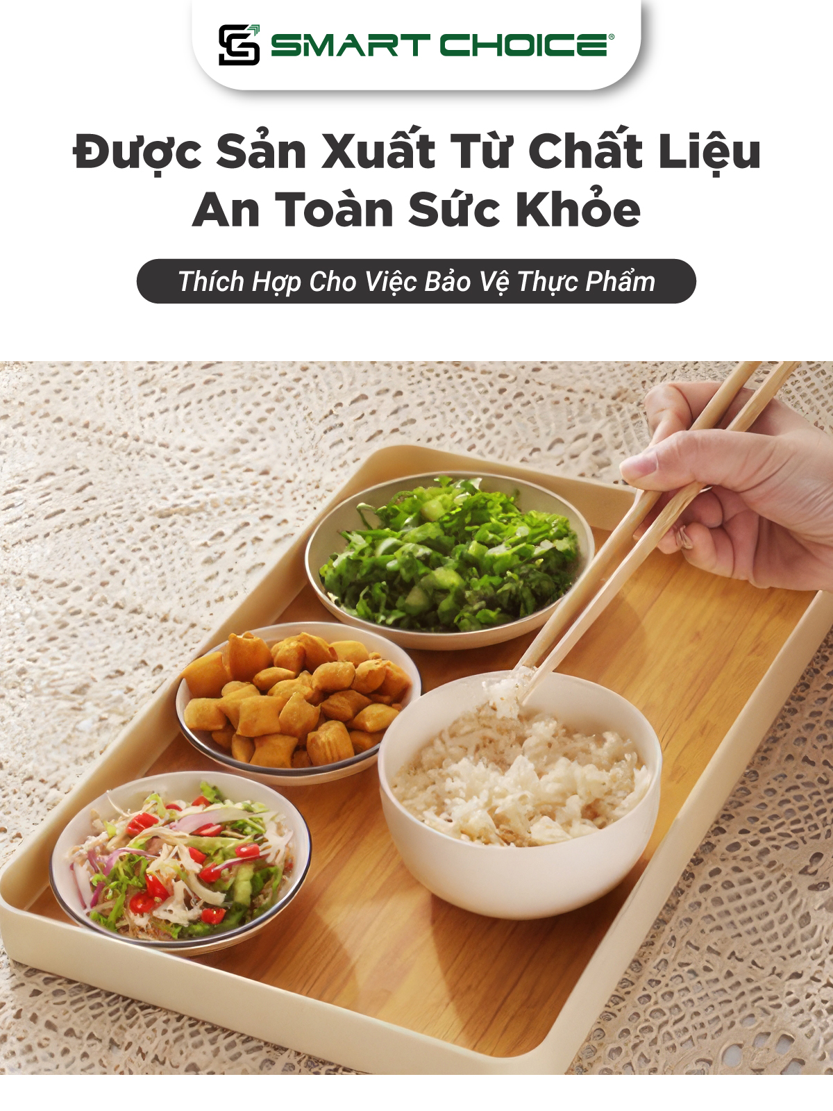 Khay Đựng Cốc SmartChoice Cỡ Lớn Nhựa PP Đựng Chén, Cốc