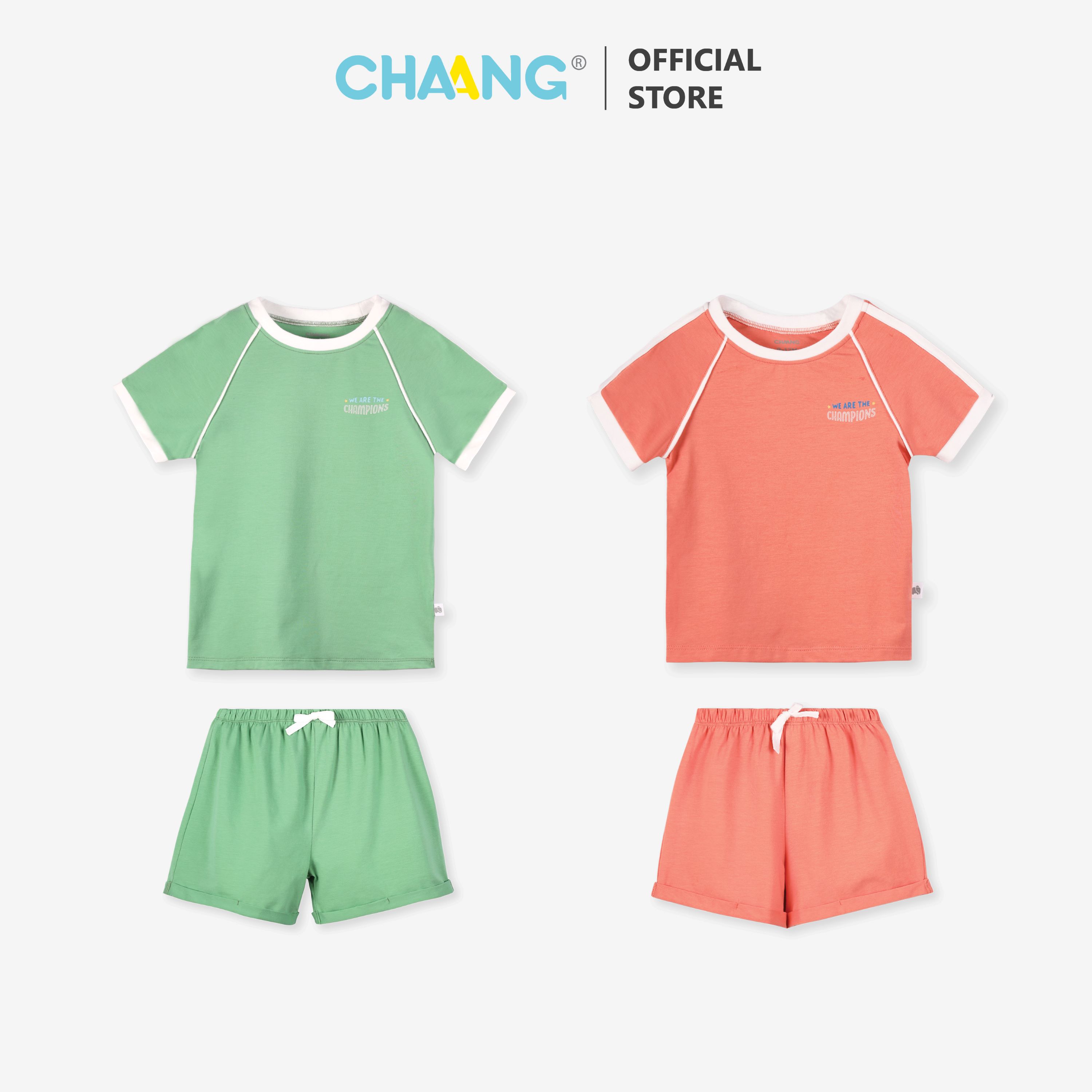 [CHAANG] Bộ quần áo cộc raglan bé trai Olympia Chaang