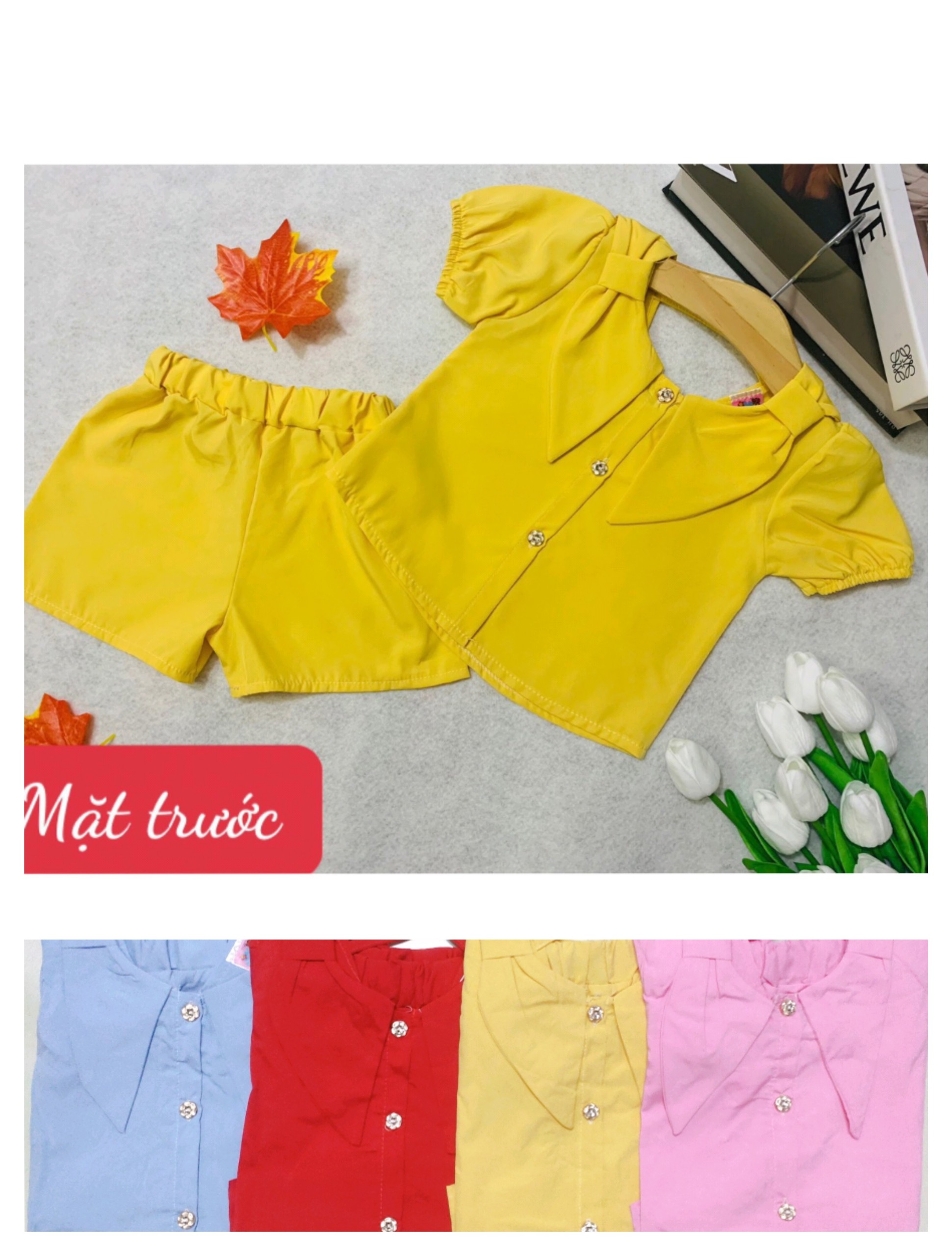 Bộ Lụa Cánh Tiên Bé (6-18kg)  (giao màu ngẫu nhiên)