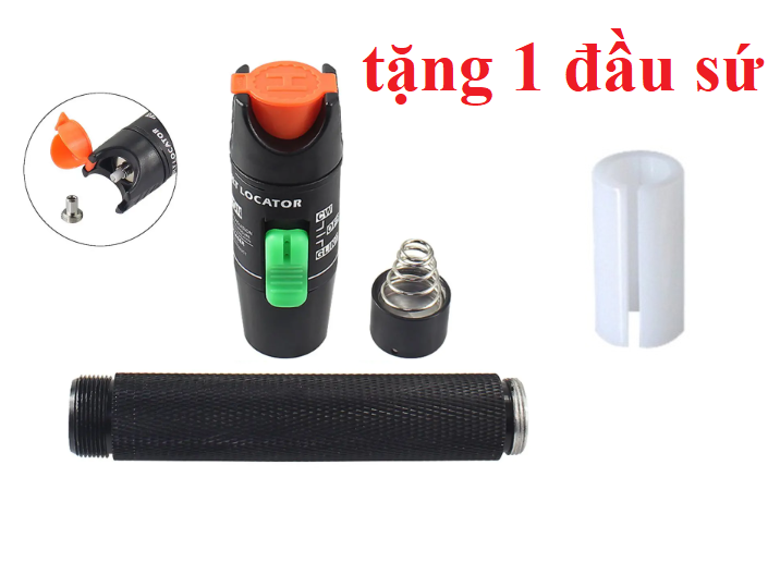 (Tặng 1 đầu sứ ) Bút dò lỗi sợi quang VFL 30km ( Đen )