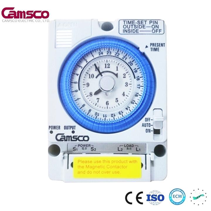 Bộ Công Tắc Hẹn Giờ Cơ Rơle Timer 24 Giờ Camsco Model TB35N