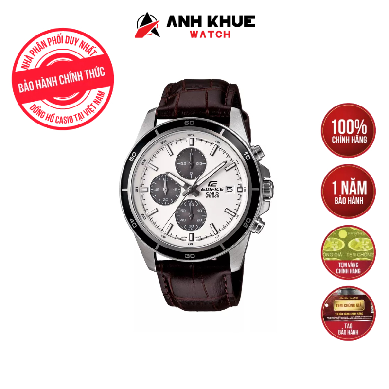 Đồng hồ casio edifice nam dây da efr-526l-7avudf