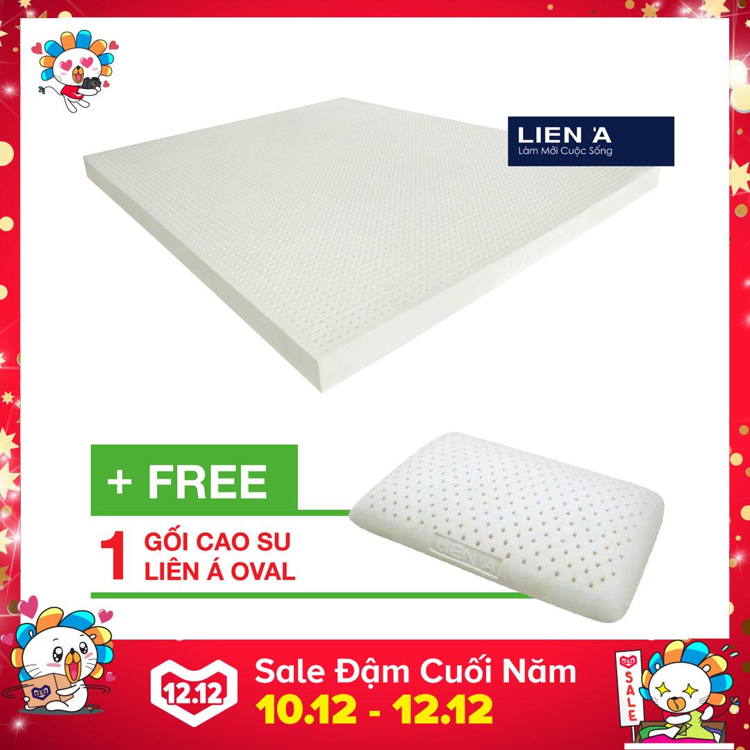 Nệm cao su Liên Á Classic New 140x200x10cm + Tặng 1 gối cao su oval Liên Á