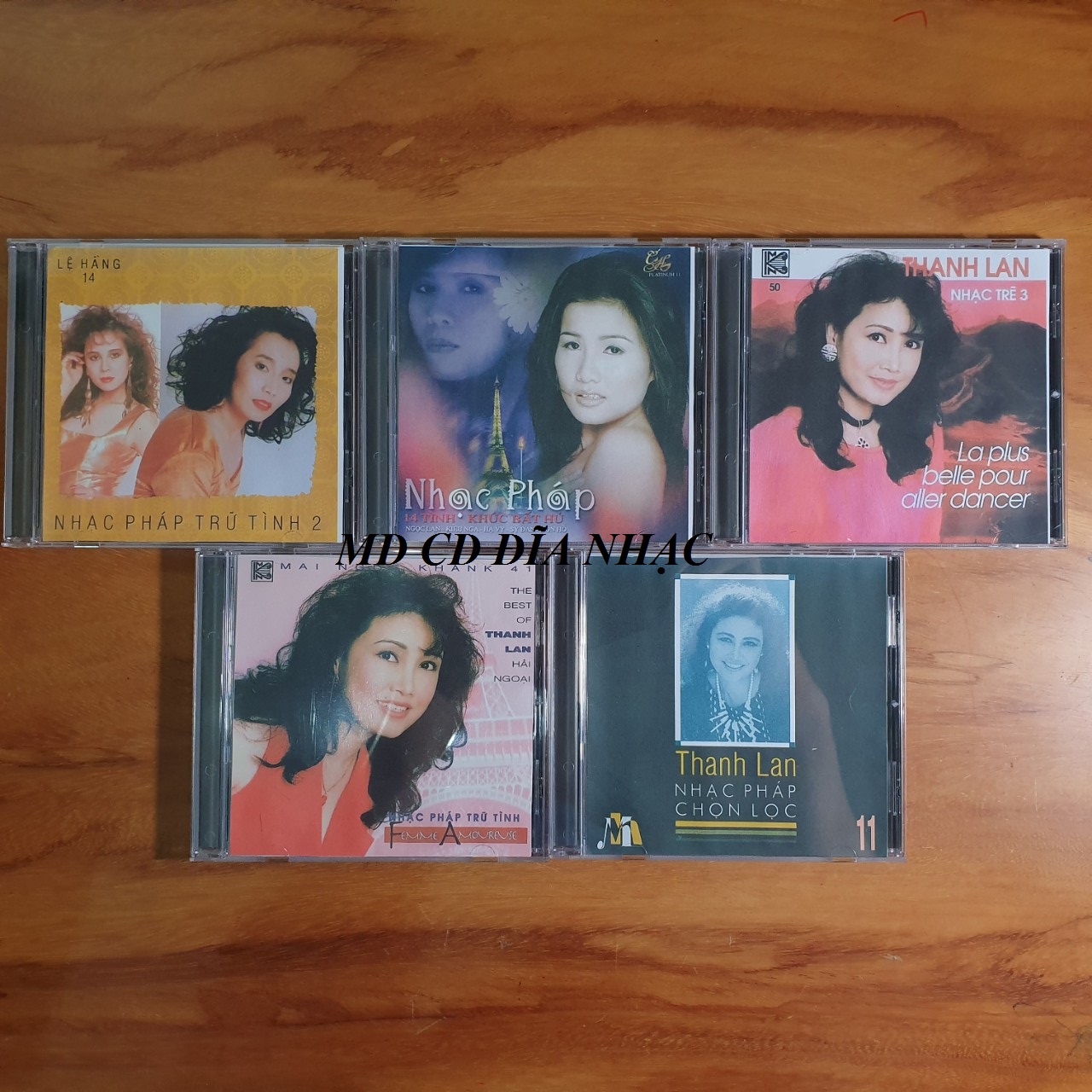 [MDCD] Bộ 5 Đĩa CD Nhạc Pháp Trữ Tình