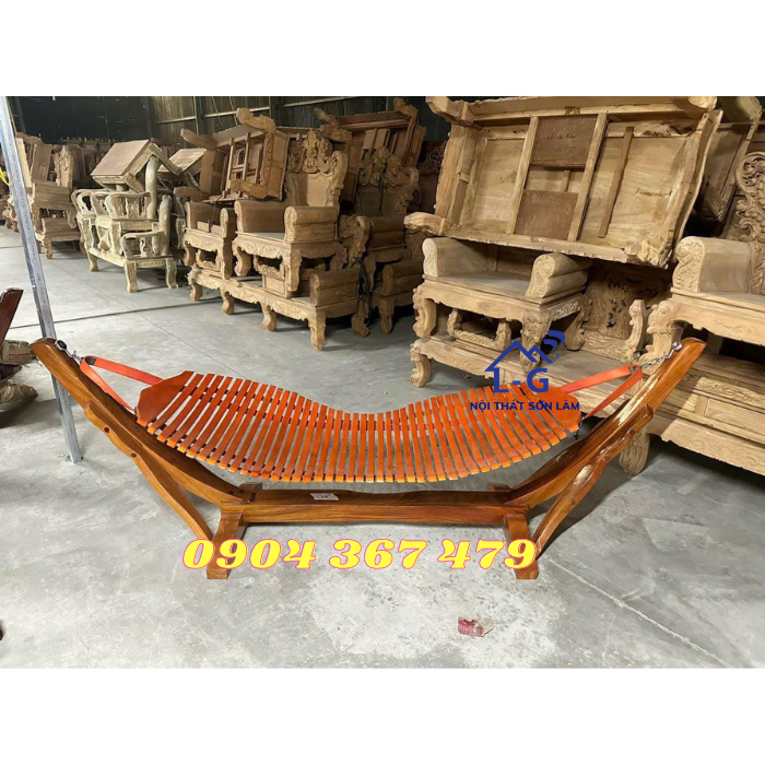 Võng gỗ nan gỗ tự nhiên - võng gỗ chất lượng bán chạy