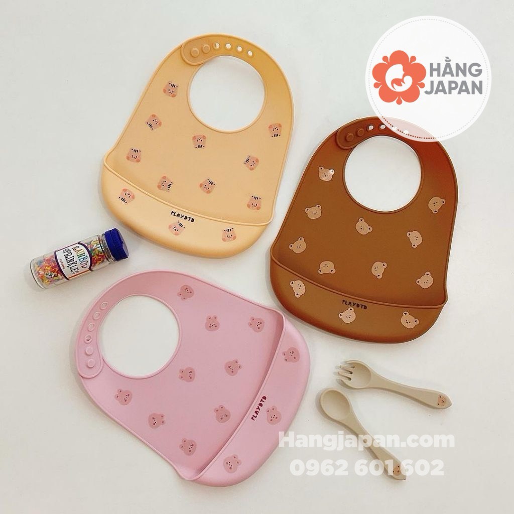 Yếm máng silicon Dottodot cho bé ăn dặm