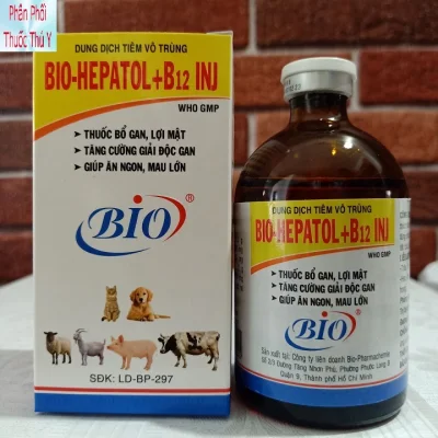 Bio Hepatol B12 INJ 100ml - Bổ gan, lợi mật, tăng cường giải độc gan, giúp ăn ngon, mau lớn - Giá Sỉ