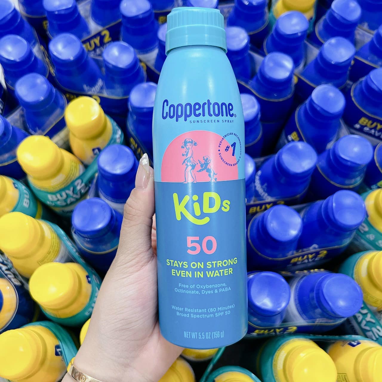 [USA] Xịt chống nắng trẻ em COPPERTONE SPF50 156g