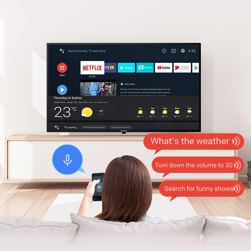 [HCM]Smart Tivi Full HD Coocaa 42 inch - Android 9.0 - Model 42S3G - Miễn phí lắp đặt