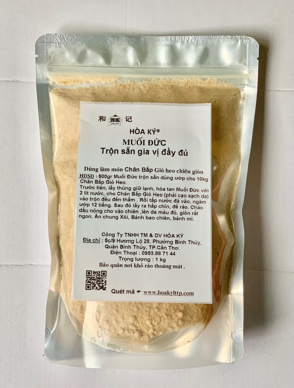 Muối Đức  trộn gia vị sẵn 1Kg, dùng ướp Bắp giò heo ,làm món Bắp giò heo chiên giòn