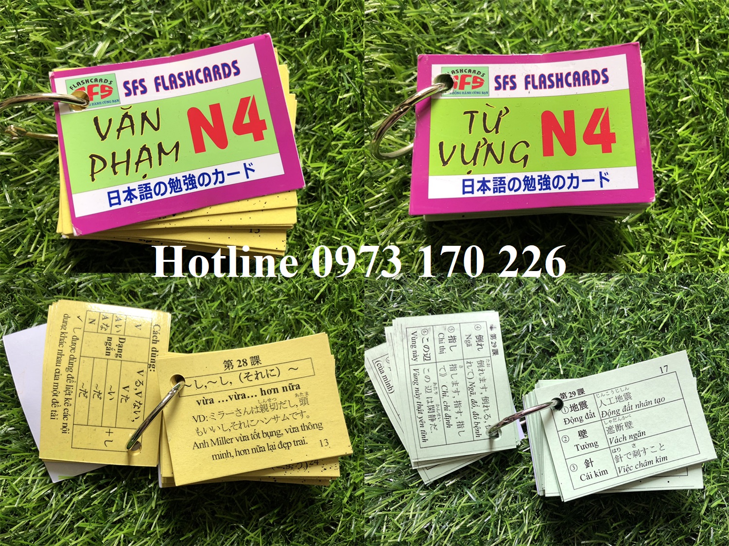 Thẻ Học Tiếng Nhật N4 - Văn Phạm + Từ Vựng