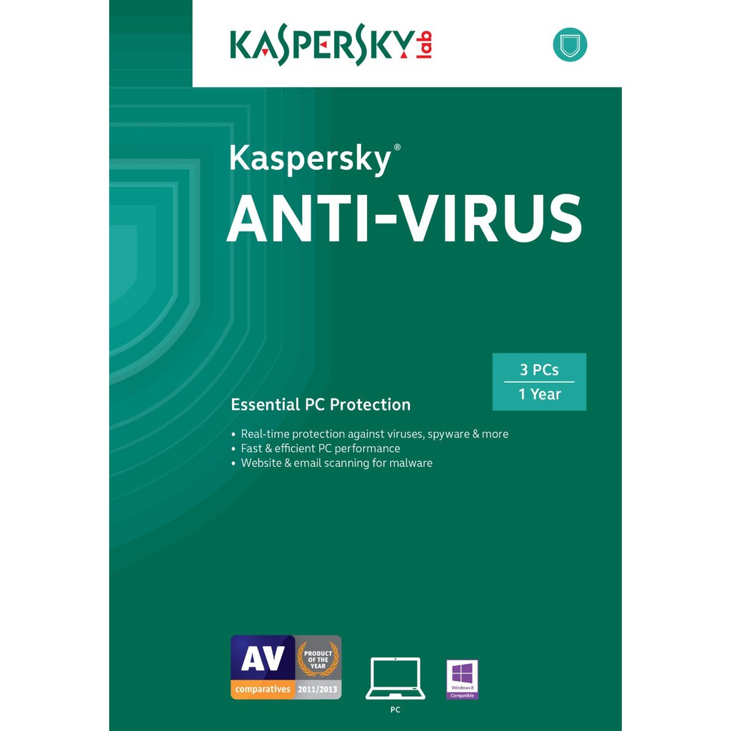 Phần mềm diệt Virus KASPERSKY STANDARD 3PC/12T Box NTS (Thay thế ANTIVIRUS, Chống virus trong thời gian thực, Duyệt Web an toàn, Tường lửa và giám sát mạng, Windows, macOS)