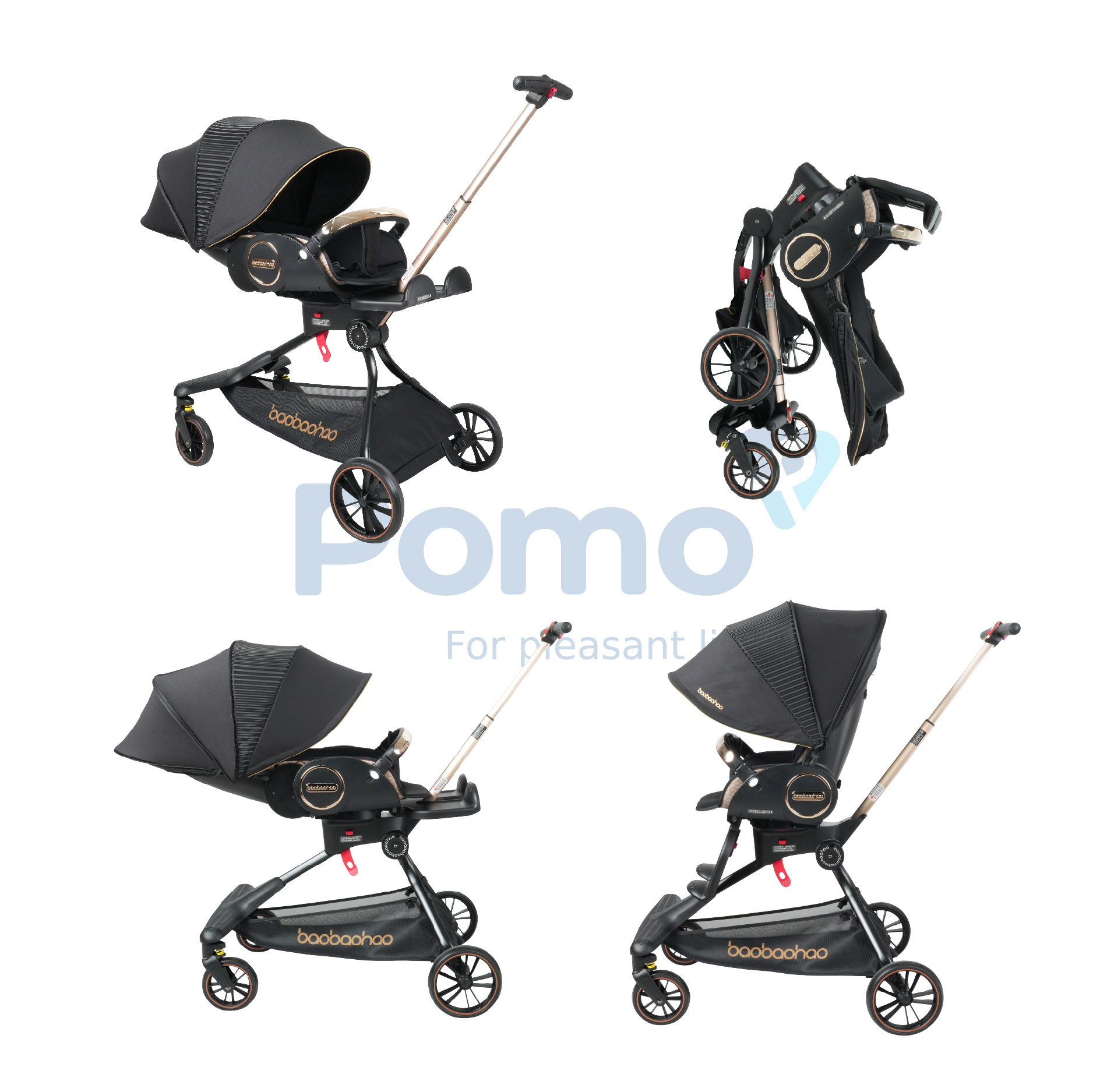 Xe đẩy du lịch gấp gọn đảo chiều cao cấp baobaohao v9 cho bé