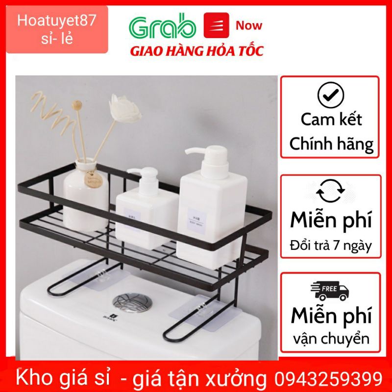 Kệ đựng đồ sau toilet - kệ đựng đồ bằng sắt đa năng