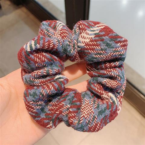 Scrunchies cột tóc vải họa tiết vải dày