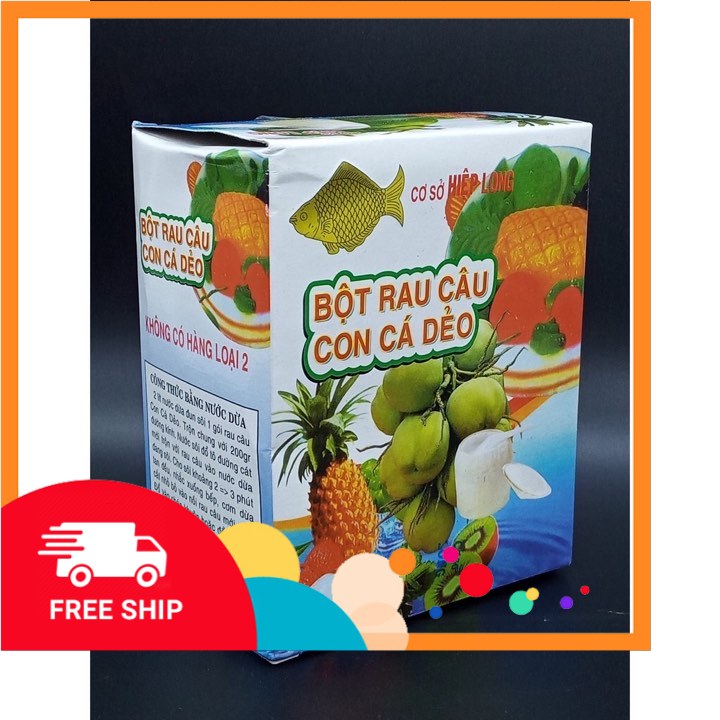 HỘP 12 GÓI BỘT THẠCH RAU CÂU CON CÁ DẺO