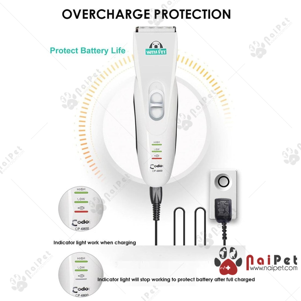 Tông Đơ Cắt Tỉa Lông Chó Mèo Codos CP 6800 Hãng