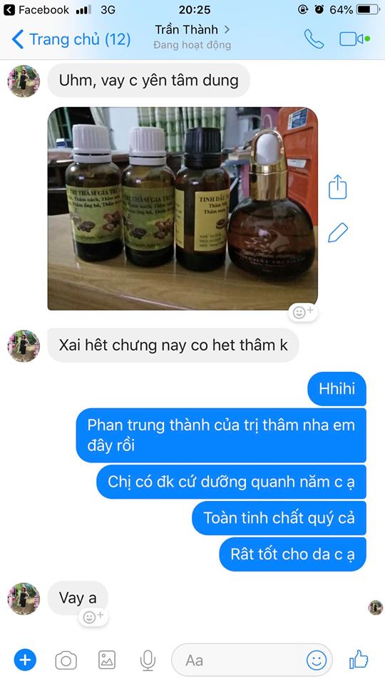 TINH DẦU TRI THÂM GIA TRUYỀN