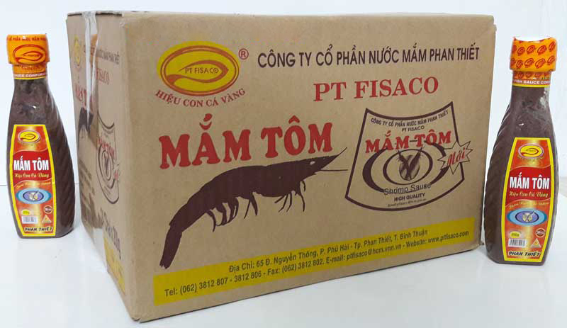 MẮM TÔM PT FISACO chai 200gr - Hiệu Con Cá Vàng