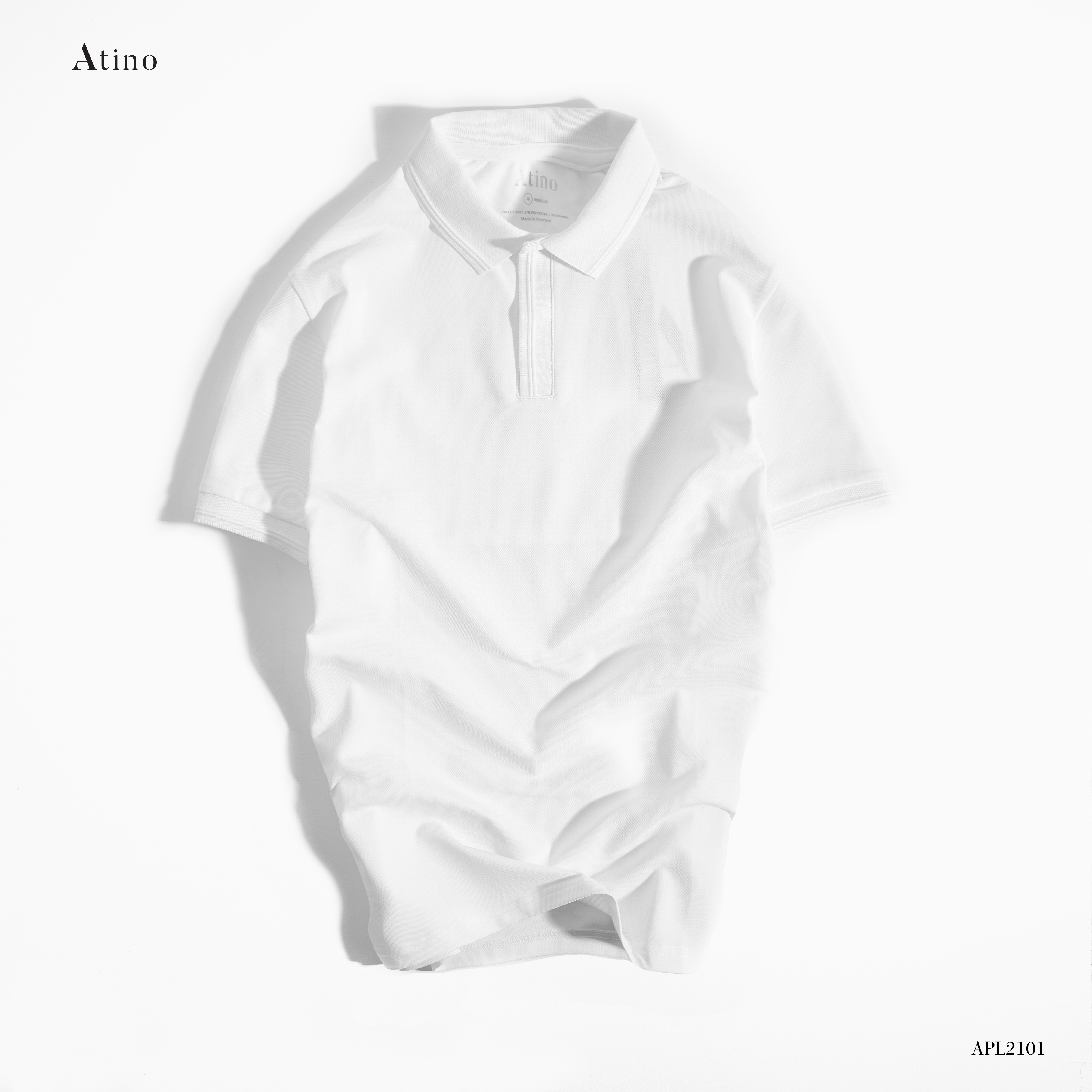 Áo Polo Nam ATINO thanh lịch vải cá sấu Cotton cao cấp thoáng mát trẻ trung chuẩn form regular - Áo thun nam có cổ APL2101