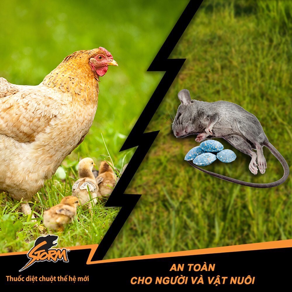 Hộp thuốc diệt chuột Storm 0.005% (hộp 5 gói x 20 viên) (Bao bì mới)