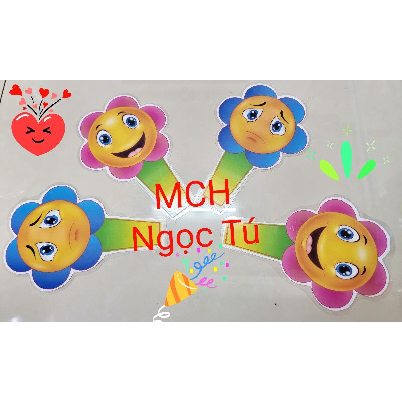 (Đồ dùng dạy học MCH) Thẻ Cảm Xúc Mếu Cười Khổ A5 (To)
