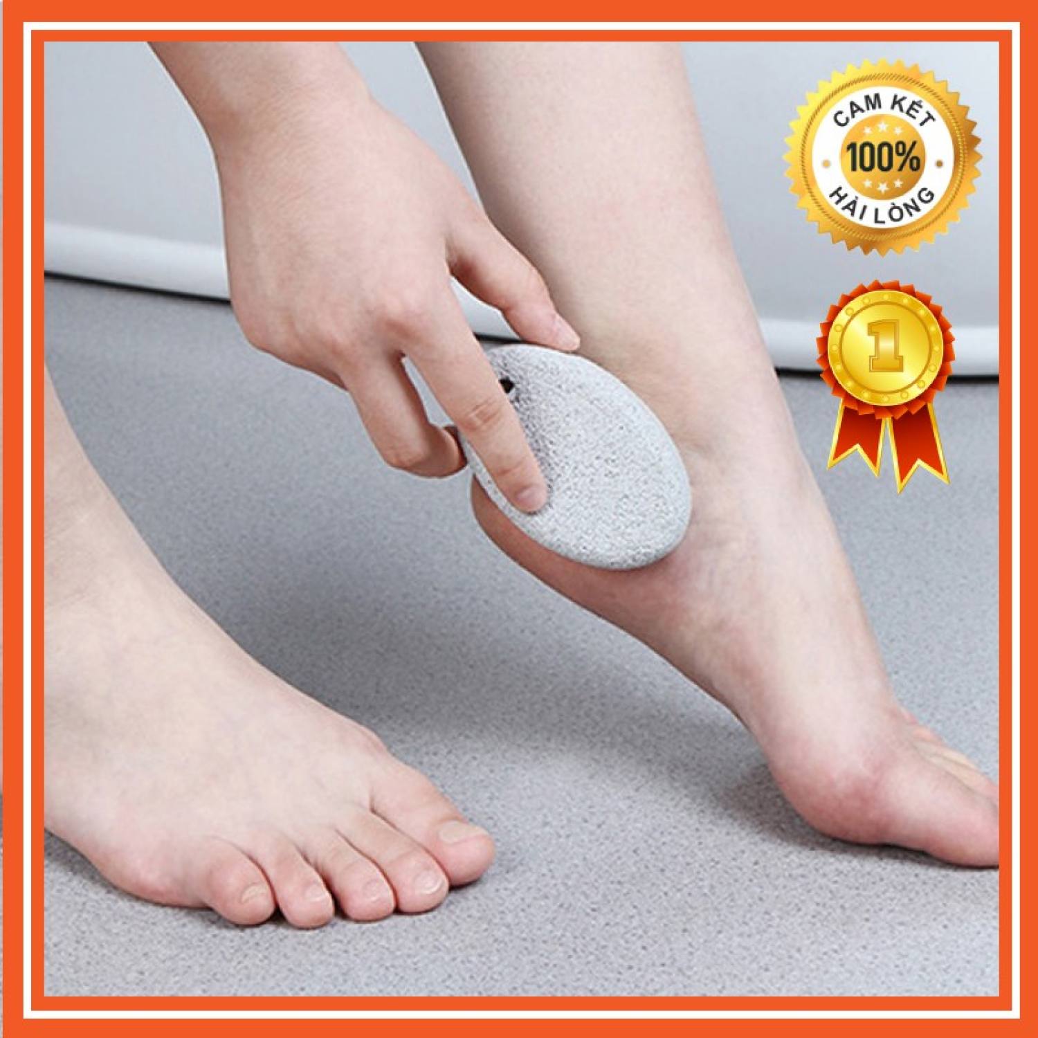 Đá bọt biển chà gót chân màu trắng có móc treo
