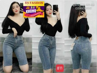 quần short jean nữ cao cấp from chuẩn MKV81189 FASHION siêu hót hàng cao thumbnail
