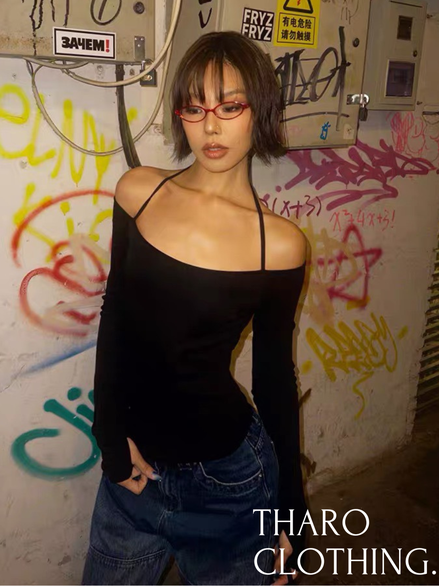 Áo Nữ Trễ Vai Td Cột Dây - Tharo Clothing [AO00167]