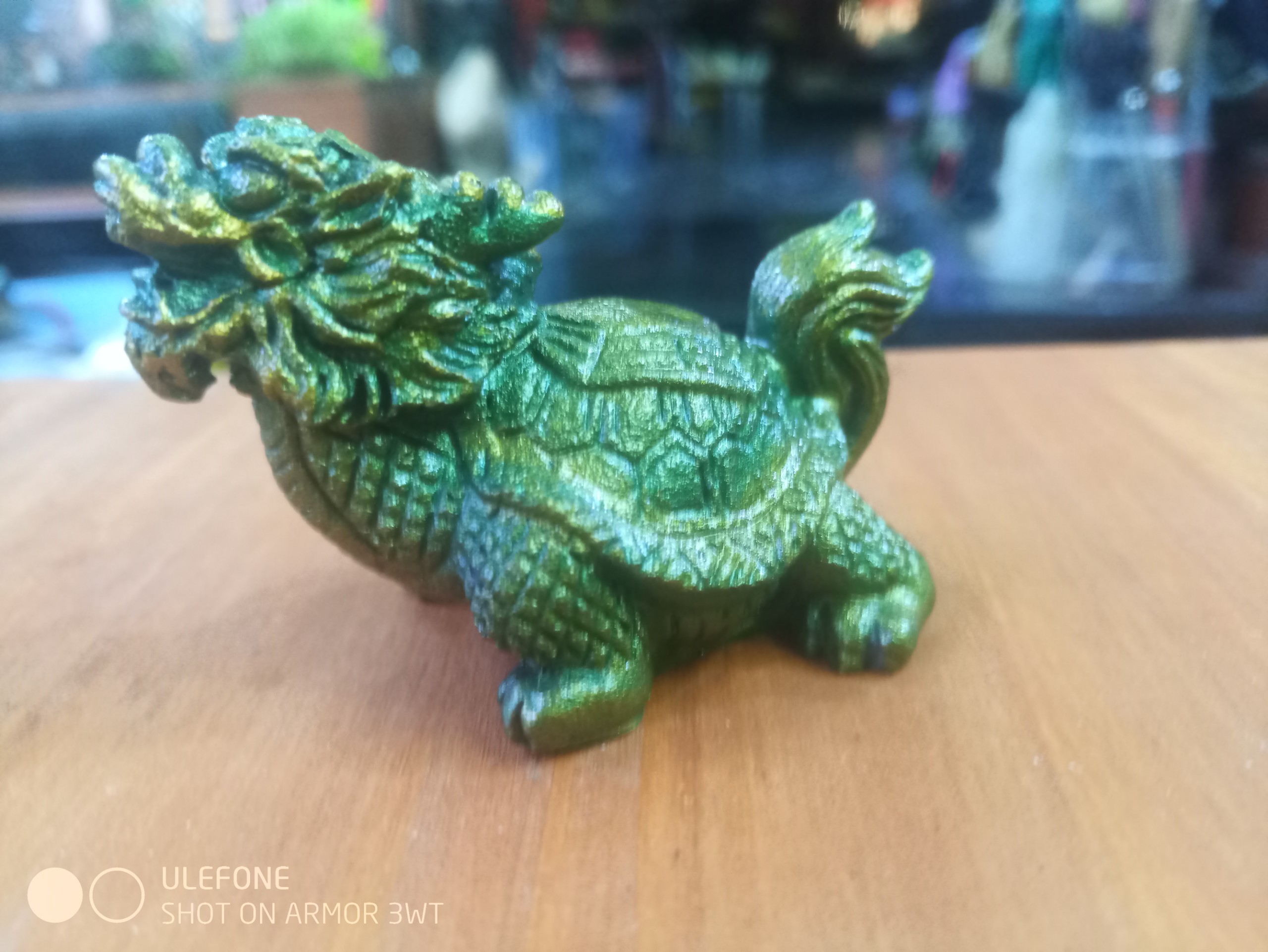 Tượng Long quy sắt nét phong thủy mini