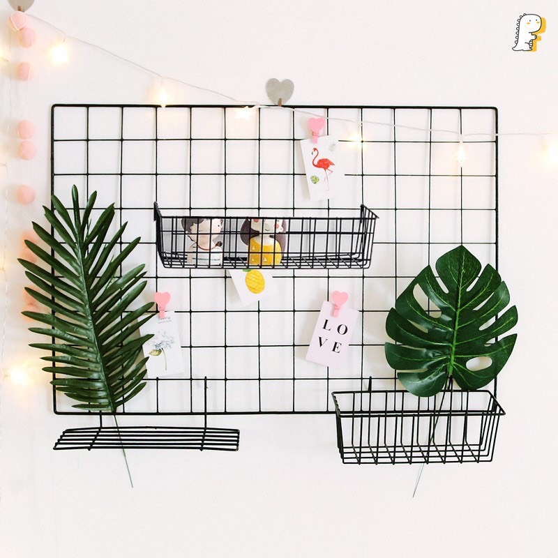 Giỏ Lưới,Khung Lưới- Decor trang trí nhiều mẫu mã đa dạng (Tặng kèm đinh treo lưới)