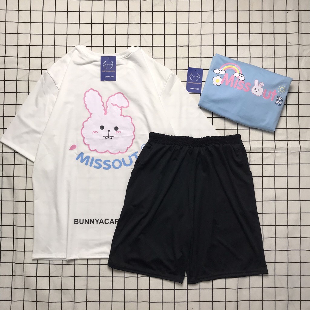 Sét Bộ Đùi Mặc Ở Nhà Hoạt Hình Thỏ Trắng Missout Dễ Thương , Đồ Bộ Coton, Đồ Bộ Đẹp , Đồ Bộ 3D Cartoon Cute TTSLB0089