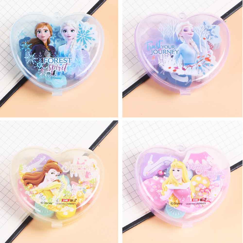 GÔM TẨY HỘP TRÁI TIM (HELLO KITTY/ PRINCESS/ ELSA) - GABBY STORE