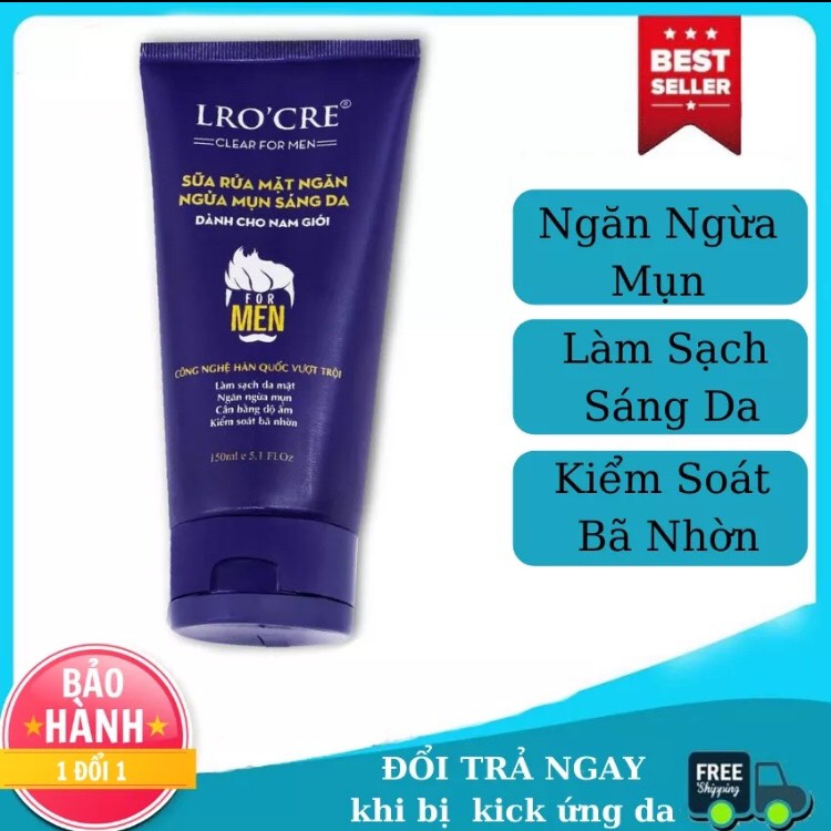 [HCM]SỮA RỬA MẶT LROCRE DÀNH CHO NAM GIỚI (150ML)