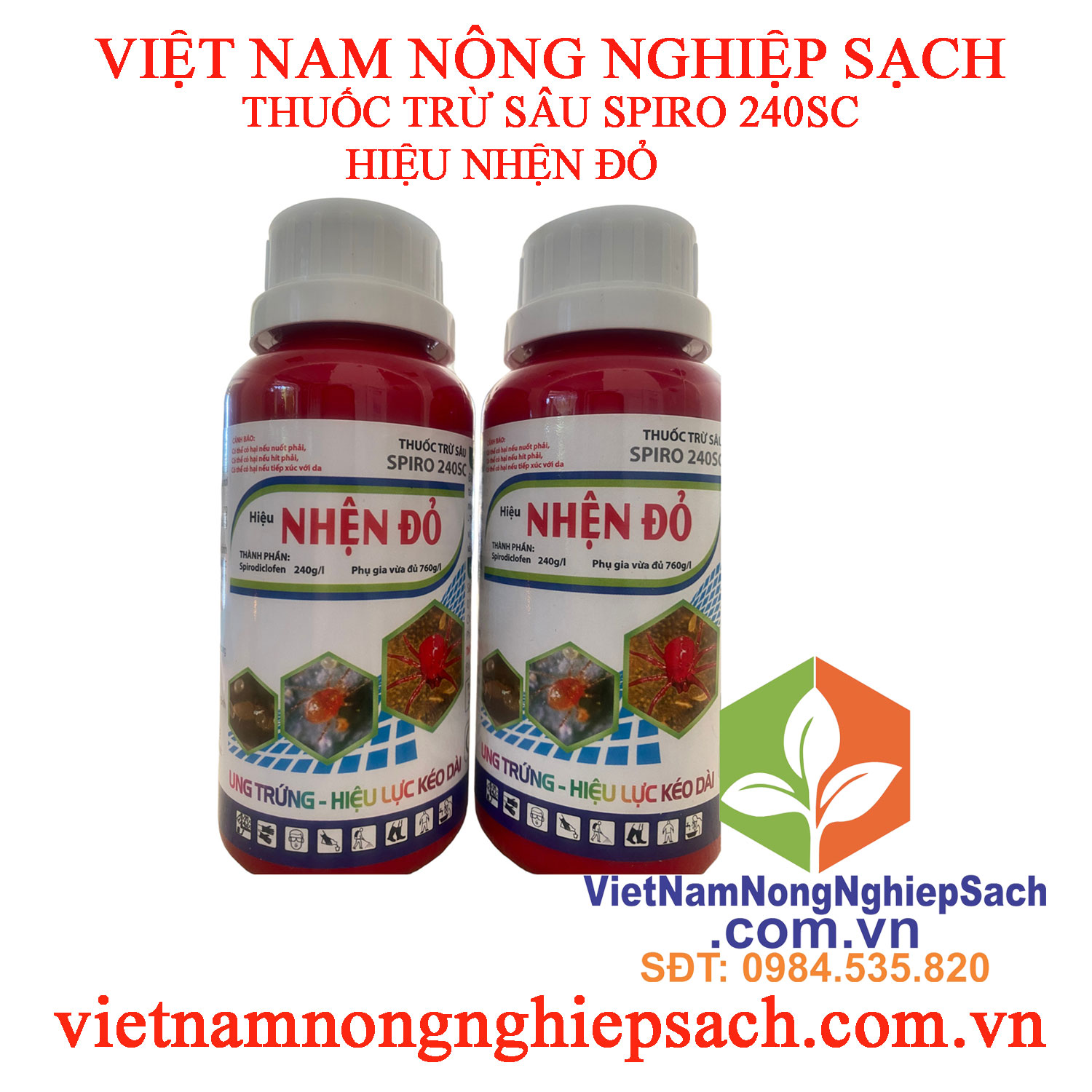 Spiro 240sc – thuốc trừ sâu hiệu nhện đỏ đặc tr-ị trứng nhện, nhện non, nhện trưởng thành chai 240ml việt nam nông nghiệp sạch