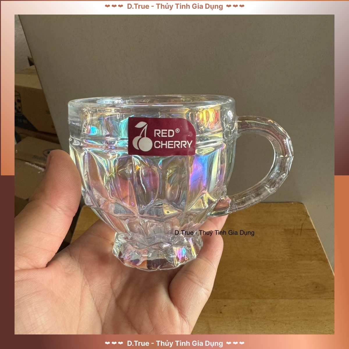 1 Tách Thủy Tinh Kim Cương 185ML (Màu Chọn Theo Phân Loại)