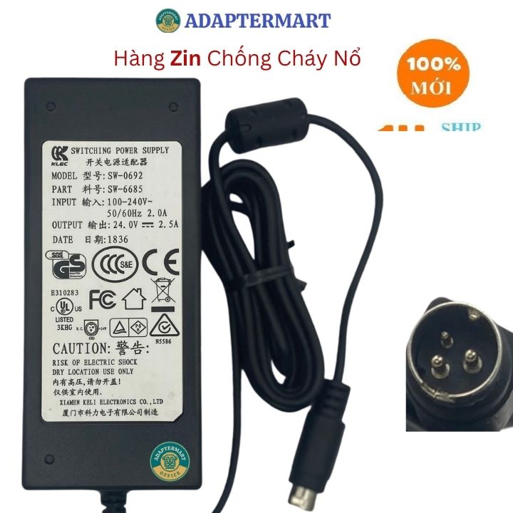 Dây nguồn máy in mã vạch xprinter xp 350b 350bm 365b
