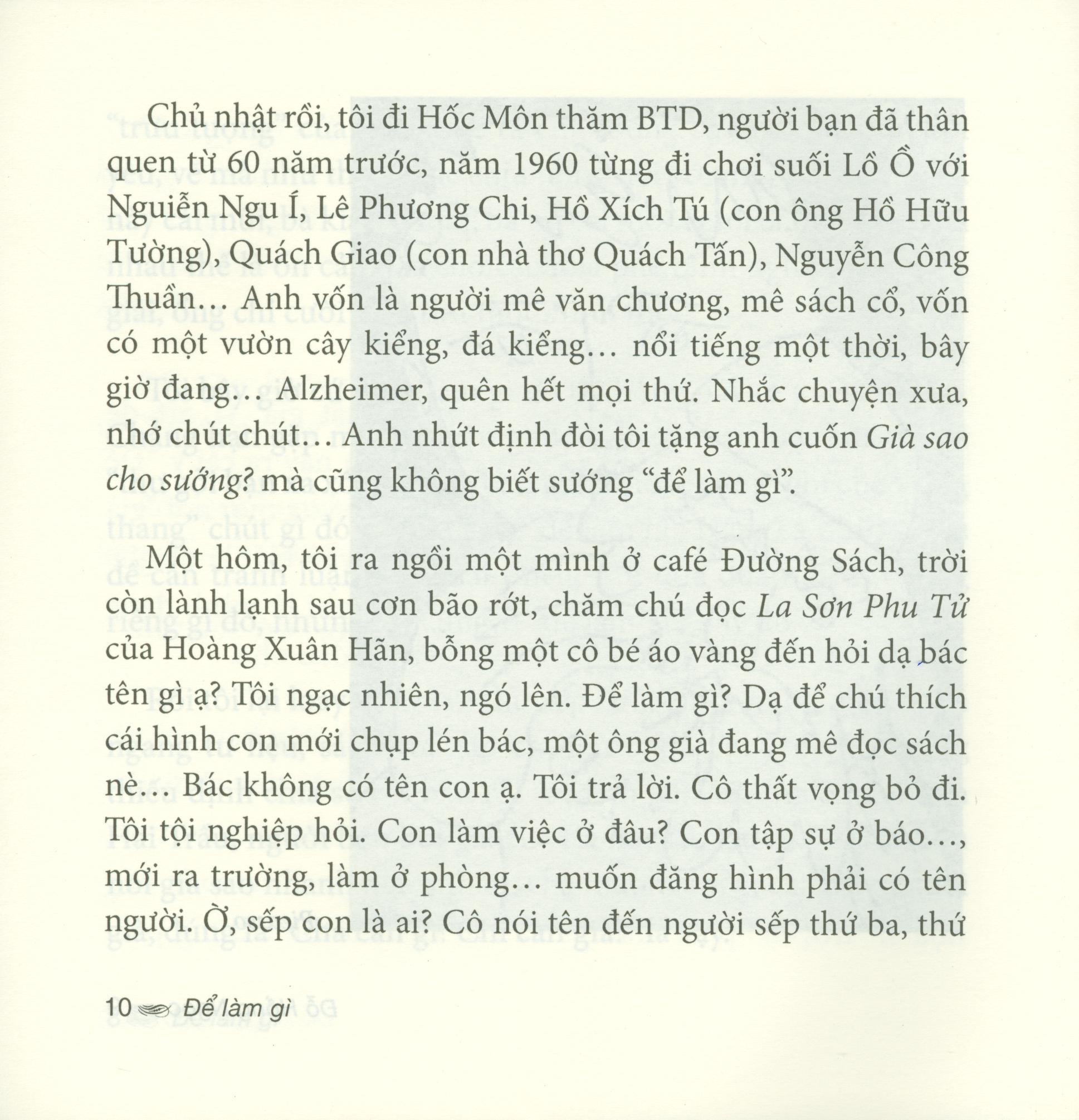 Để Làm Gì - Tạp Bút
