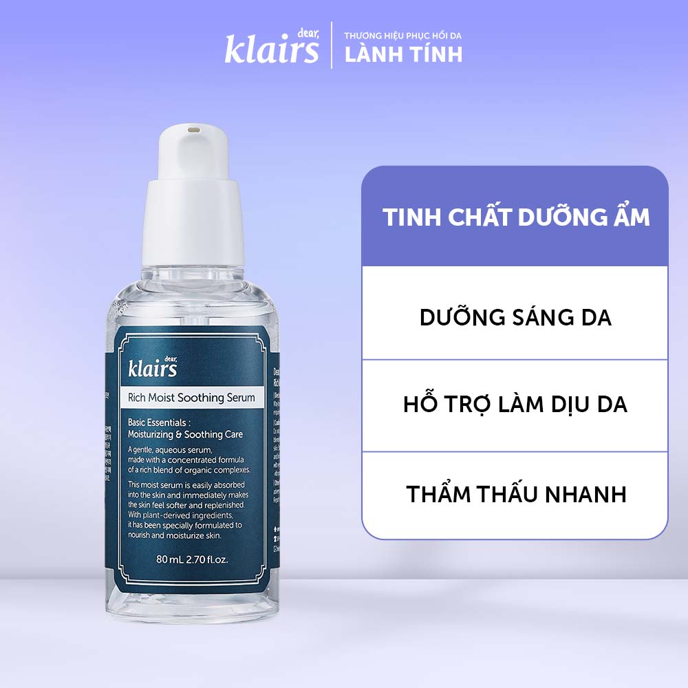 Dear Essence, Klairs Rich Moist Soothing Serum 80ml