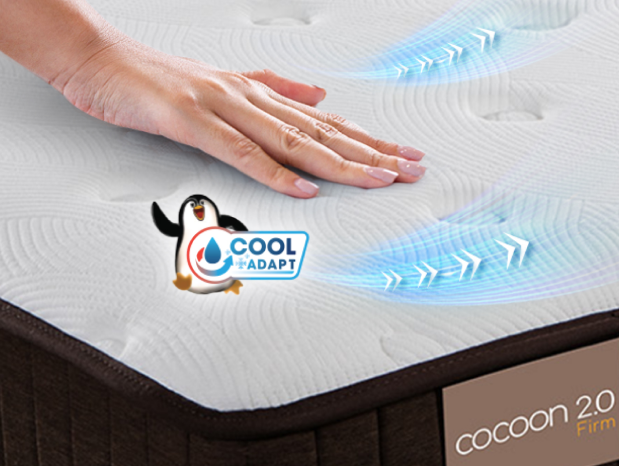 Nệm Lò Xo Liên Á COCOON 2.0 FIRM, tối ưu với tư thế nằm thẳng lưng- Độ cao 25cm-Bảo hành 10 năm.